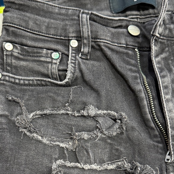 REPRESENT Rugged Black Ripped Jeans - Picture 4 of 8